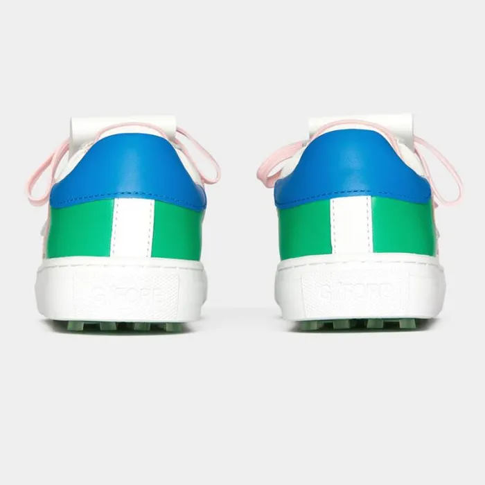 Golf Shoes Women GFORE WOMEN039S DURF LEATHER COLOURBLOCK QUARTER G KILTIE GOLF SHOE Snow
