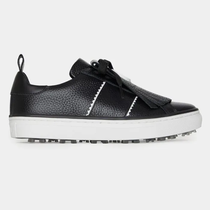 Golf Shoes Women GFORE WOMEN039S DURF PEBBLE LEATHER KILTIE GOLF SHOE Onyx