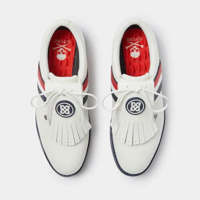 Golf Shoes Women GFORE WOMEN039S GALLIVANTER PEBBLE LEATHER KILTIE GOLF SHOE Snow