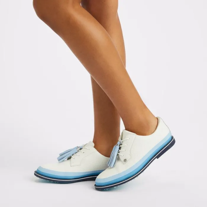 Golf Shoes Women GFORE WOMEN039S GALLIVANTER PEBBLE LEATHER TUXEDO GOLF SHOE Cielo