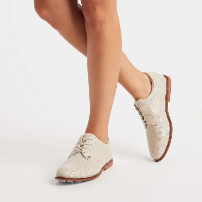 Golf Shoes Women GFORE WOMEN039S GALLIVANTER PERFORATED LEATHER LUXE SOLE GOLF SHOE Stone