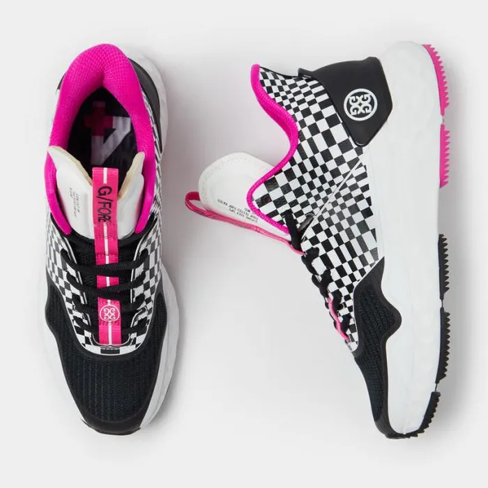 Golf Shoes Women GFORE WOMEN039S MG4 TPU DISTORTED CHECK MIDTOP GOLF SHOE Onyx