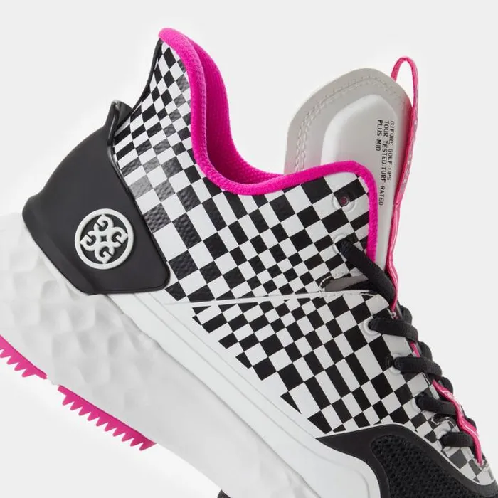 Golf Shoes Women GFORE WOMEN039S MG4 TPU DISTORTED CHECK MIDTOP GOLF SHOE Onyx