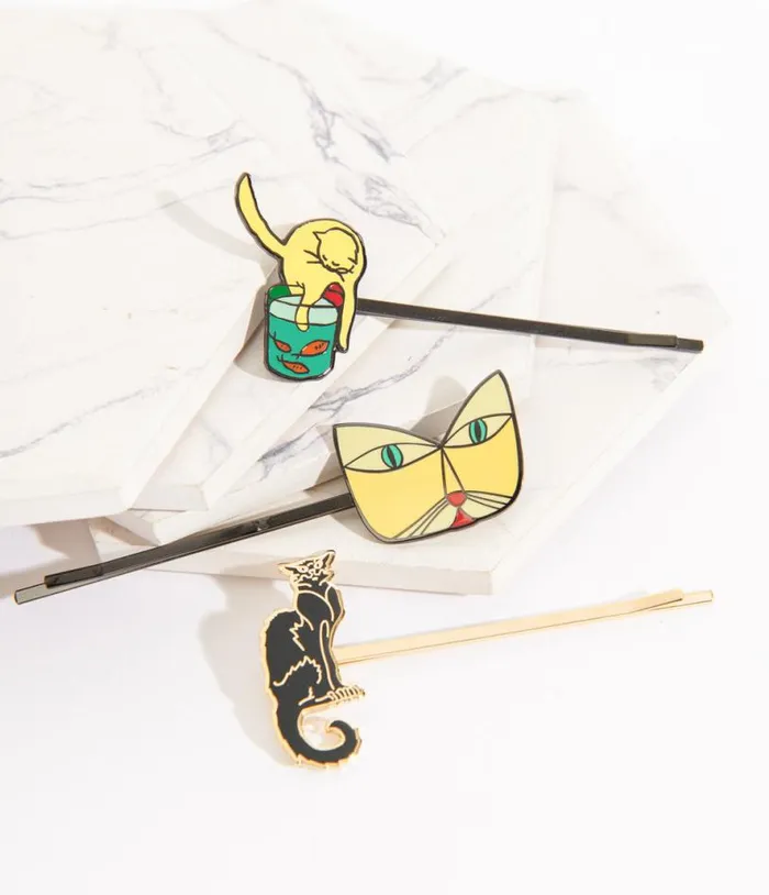 Great Cats Of Art Bobby Pins Accessories Unique Vintage Hair Clips