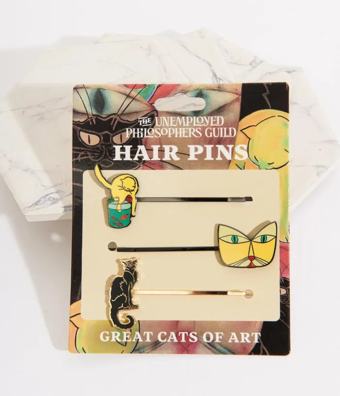 Great Cats Of Art Bobby Pins Accessories Unique Vintage Hair Clips