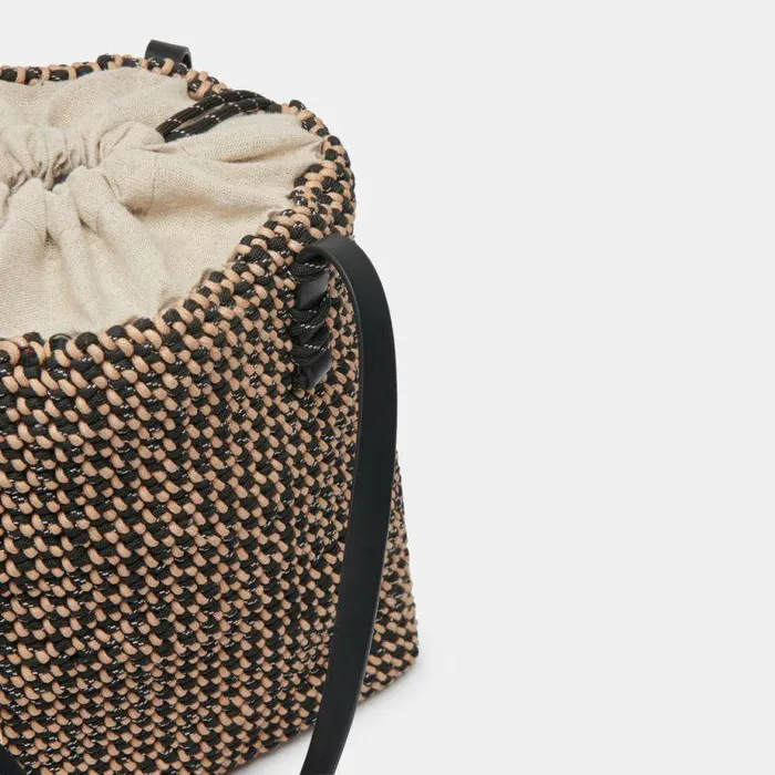 Handbags Shop Dolce Vita Allison Tote Black Natural Woven Black Natural Woven