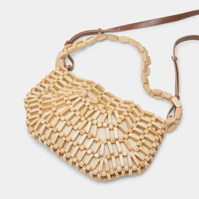 Handbags Shop Dolce Vita Callie Shoulder Bag Natural Wood Natural Wood