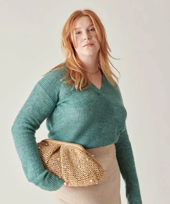 Handbags Shop Dolce Vita Crissy Clutch Bag Natural Pearl Raffia Natural Clutch Purse Natural Pearl Raffia