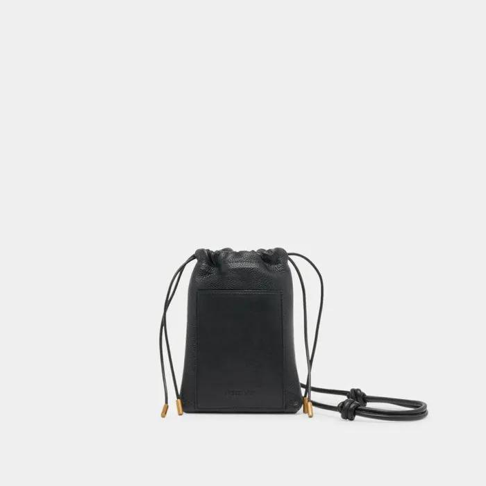 Handbags Shop Dolce Vita Evie Crossbody Pouch Black Pebble Leather Leather Crossbody Pouch Black Pebble Leather