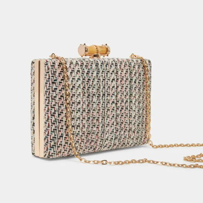 Handbags Shop Dolce Vita Greta Clutch Black White Woven Black White Woven