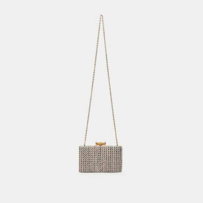 Handbags Shop Dolce Vita Greta Clutch Black White Woven Black White Woven