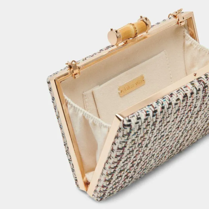 Handbags Shop Dolce Vita Greta Clutch Black White Woven Black White Woven
