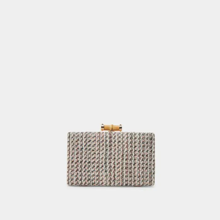 Handbags Shop Dolce Vita Greta Clutch Black White Woven Black White Woven