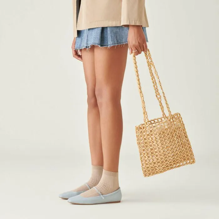 Handbags Shop Dolce Vita Hannah Shoulder Bag Natural Wood Natural Wood