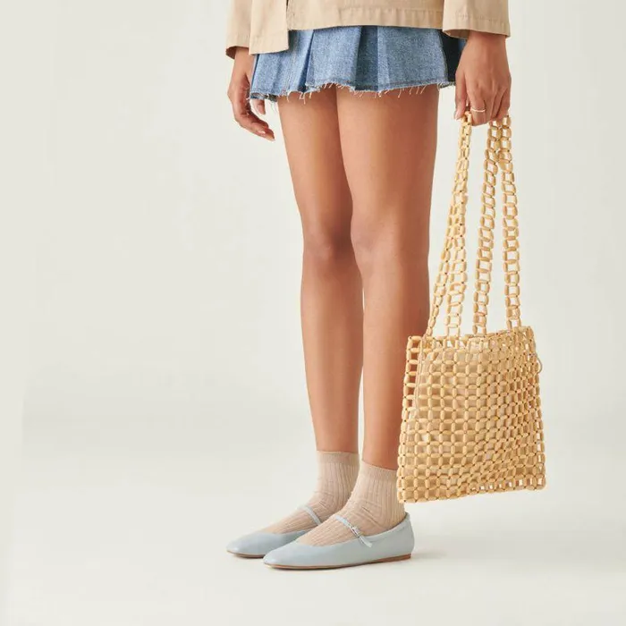 Handbags Shop Dolce Vita Hannah Shoulder Bag Natural Wood Natural Wood
