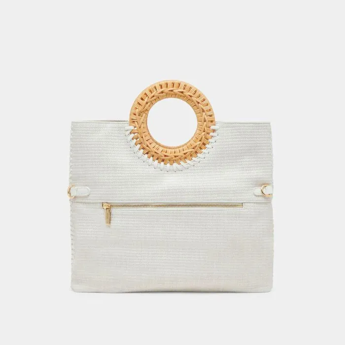 Handbags Shop Dolce Vita Lilah Clutch White Embossed Faux Leather White Leather Clutch White Embossed Faux Leather