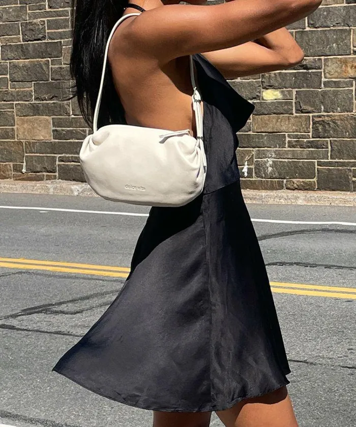 Handbags Shop Dolce Vita Livi Shoulder Bag Ivory Leather Ivory Leather