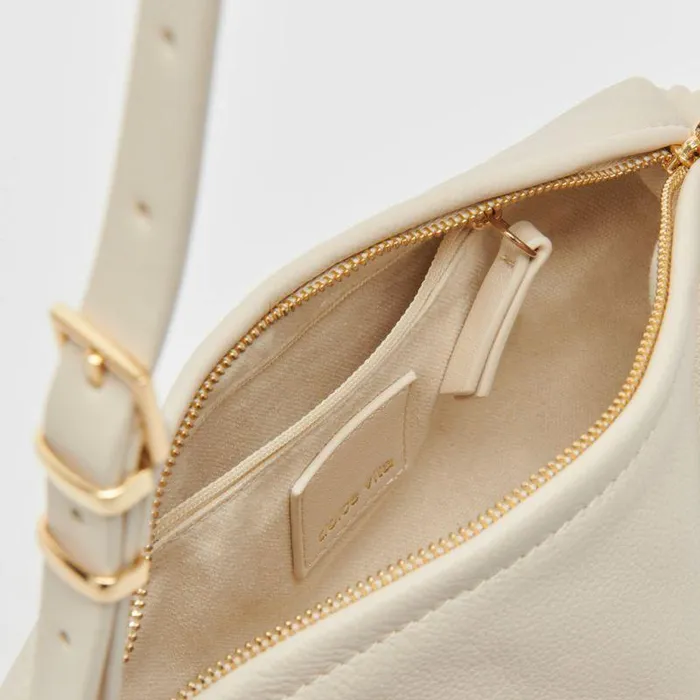 Handbags Shop Dolce Vita Livi Shoulder Bag Ivory Leather Ivory Leather