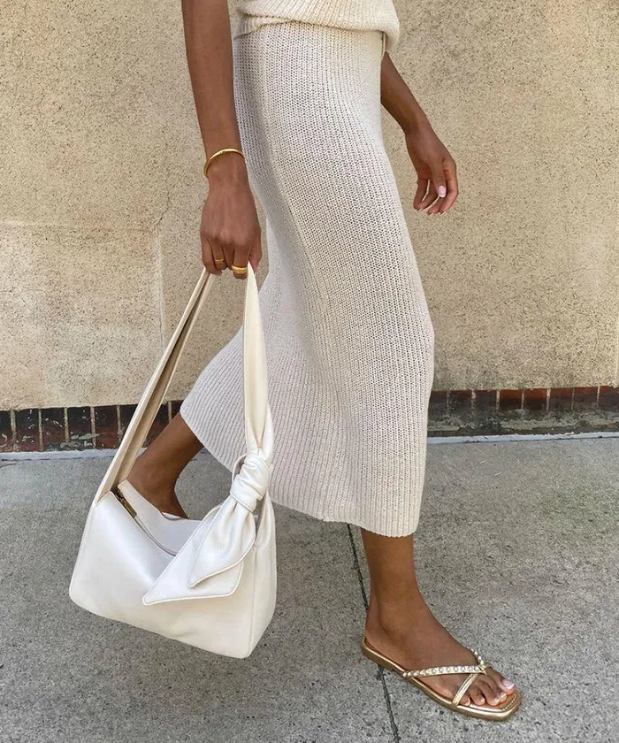 Handbags Shop Dolce Vita Maude Shoulder Bag White Faux Leather White Faux Leather