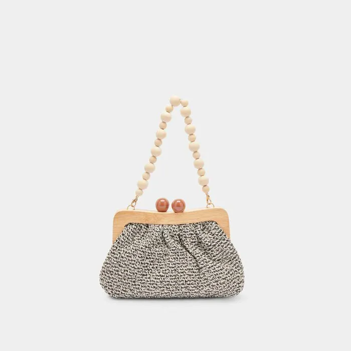 Handbags Shop Dolce Vita Randy Clutch Black White Knit Black White Knit