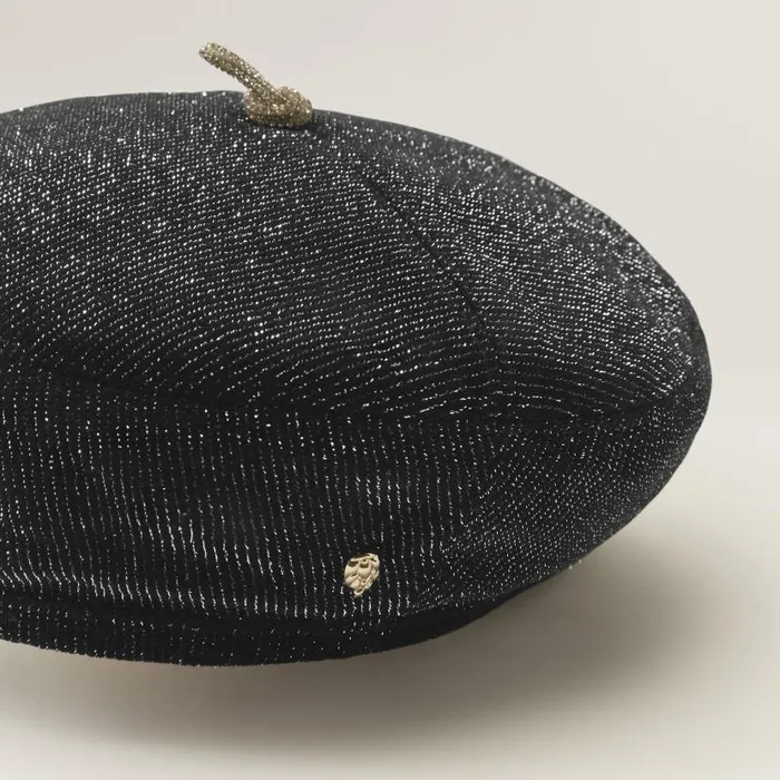 Hats Beanies and Berets Helen Kaminski Galileo Black Sparkle