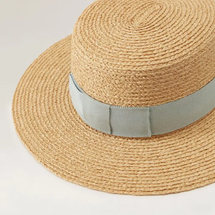 Hats Boaters Helen Kaminski Gracie Natural Chalk Blue