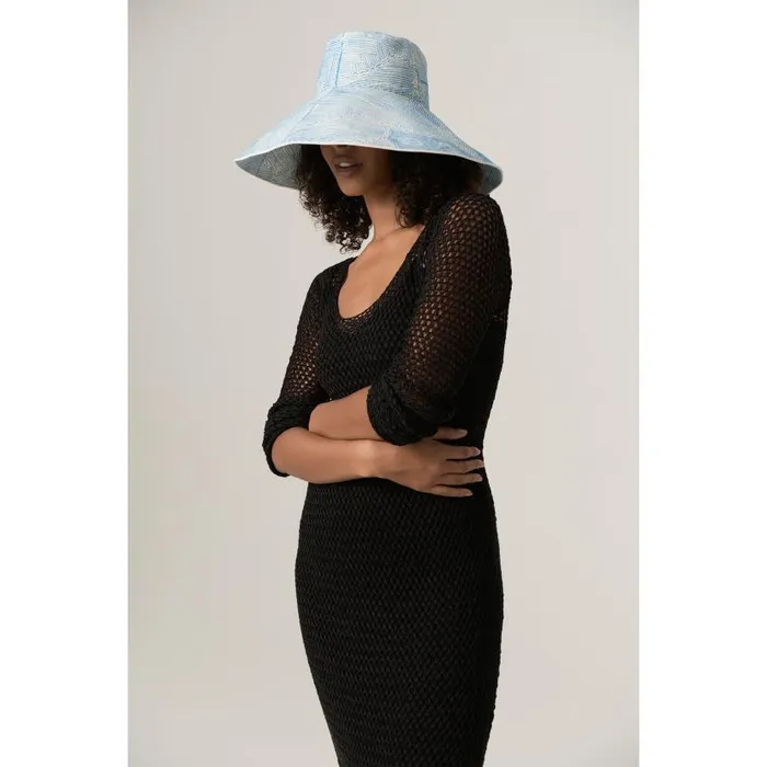 Hats Bucket Helen Kaminski HK X Bbbarra Wide Brim Blue