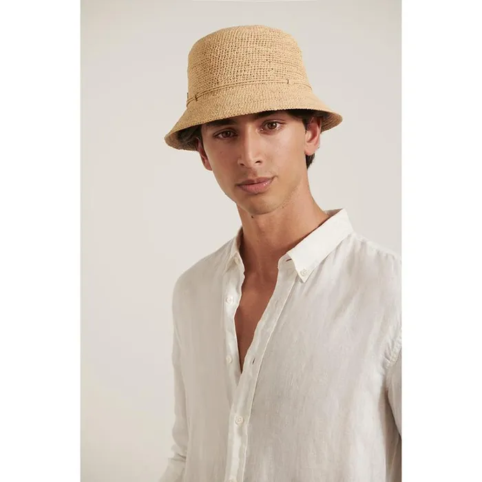 HatsMen Bucket Helen Kaminski Britton Natural