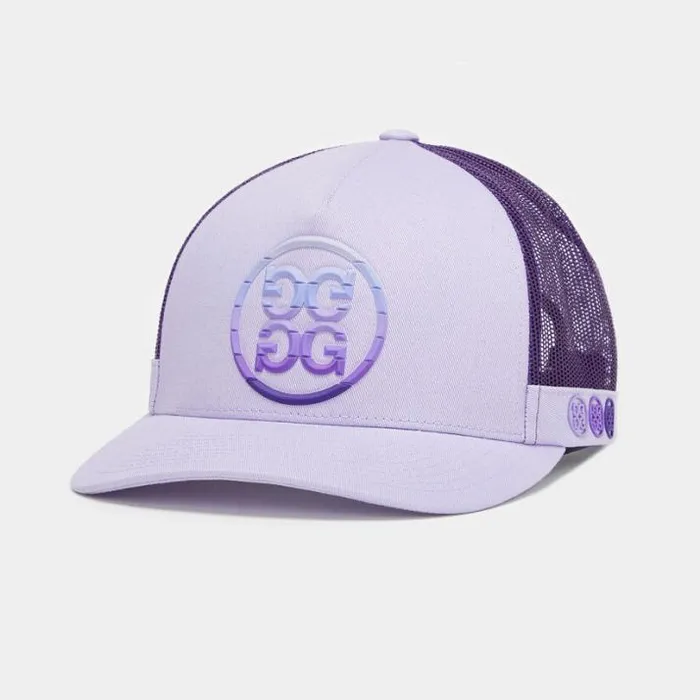 Hats Men GFORE GRADIENT CIRCLE G039S COTTON TWILL TRUCKER HAT Aura