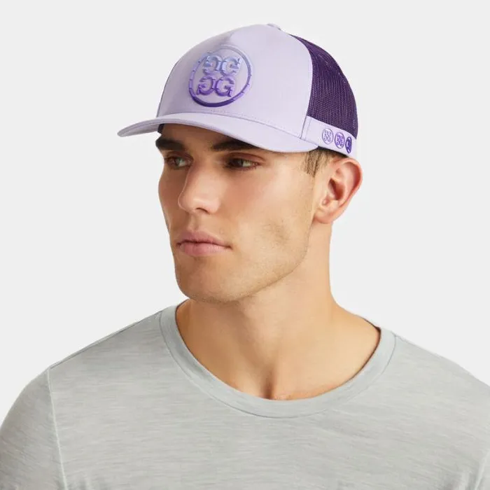 Hats Men GFORE GRADIENT CIRCLE G039S COTTON TWILL TRUCKER HAT Aura