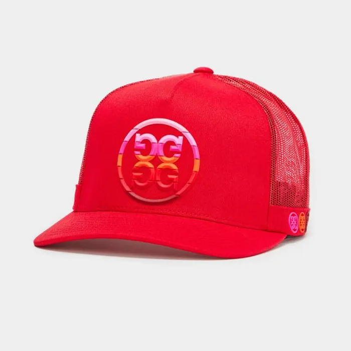 Hats Men GFORE GRADIENT CIRCLE G039S COTTON TWILL TRUCKER HAT Lava