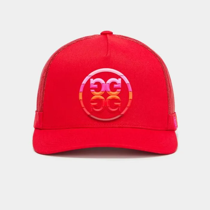 Hats Men GFORE GRADIENT CIRCLE G039S COTTON TWILL TRUCKER HAT Lava