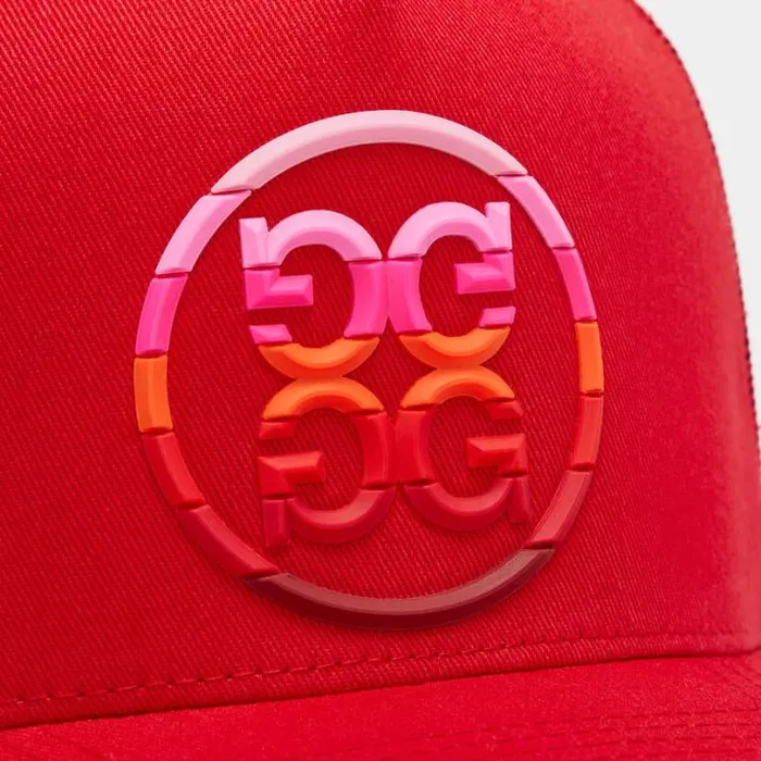 Hats Men GFORE GRADIENT CIRCLE G039S COTTON TWILL TRUCKER HAT Lava