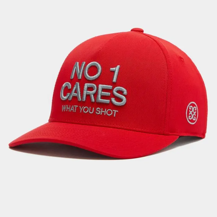 Hats Men GFORE NO 1 CARES STRETCH TWILL SNAPBACK HAT Poppy