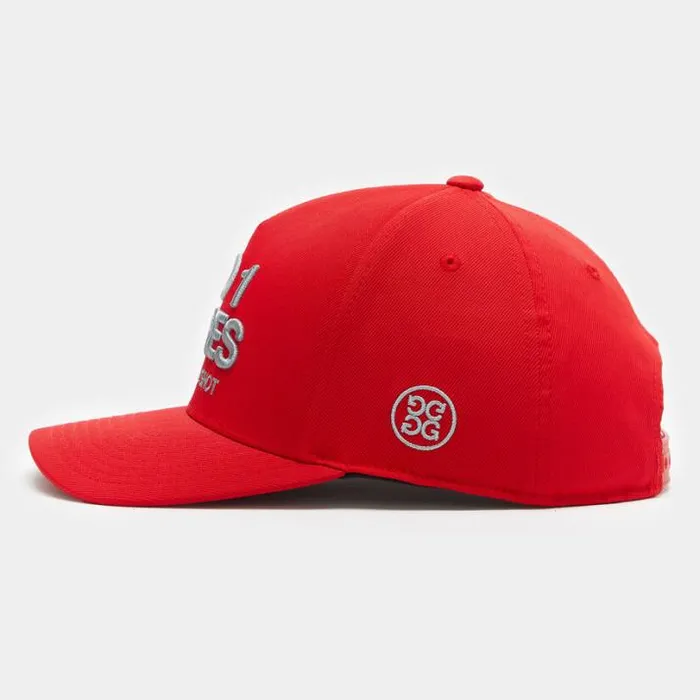 Hats Men GFORE NO 1 CARES STRETCH TWILL SNAPBACK HAT Poppy