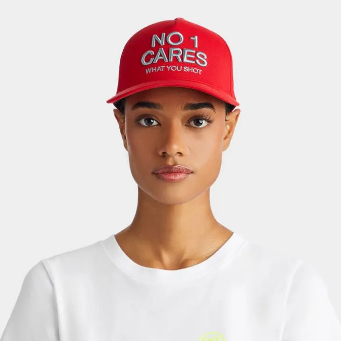 Hats Men GFORE NO 1 CARES STRETCH TWILL SNAPBACK HAT Poppy