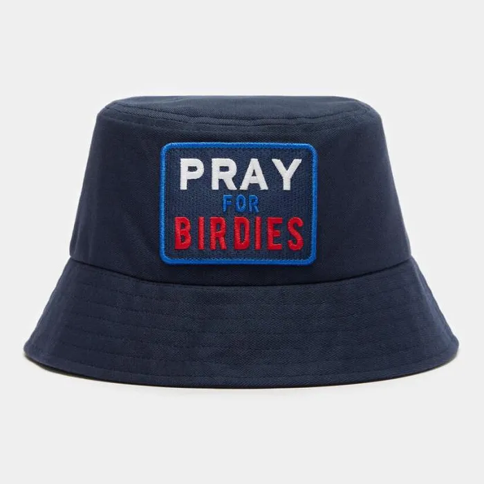 Hats Men GFORE PRAY FOR BIRDIES COTTON TWILL BUCKET HAT Twilight
