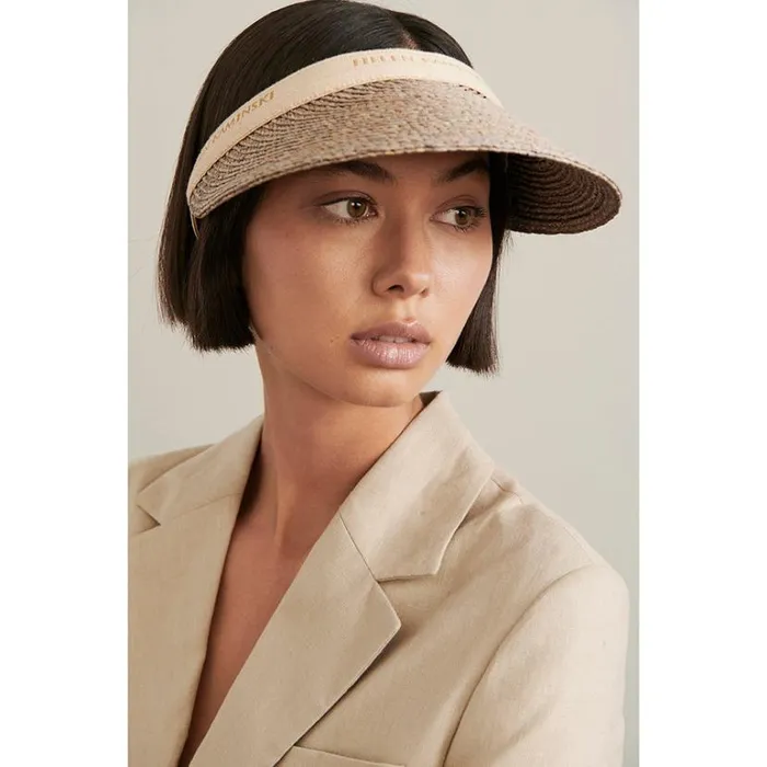 Hats Visors Helen Kaminski Bianca Eclipse Melange Natural Logo
