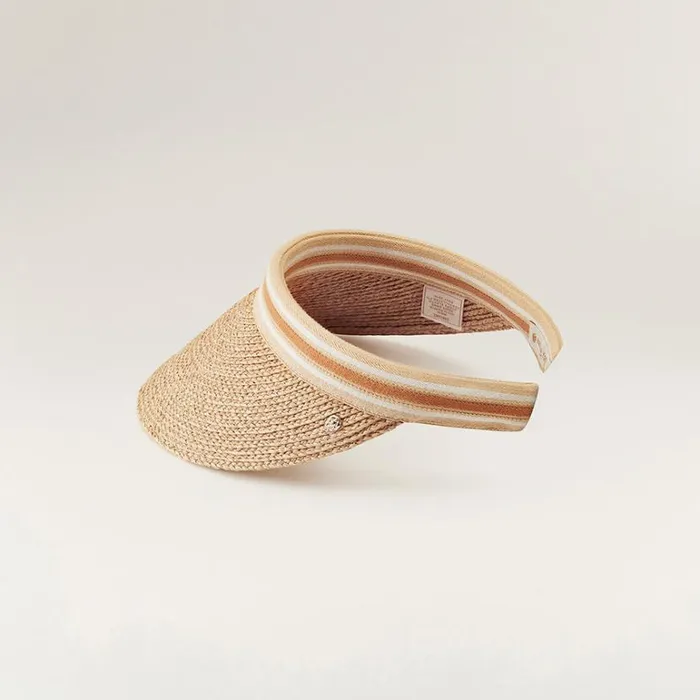 Hats Visors Helen Kaminski Bianca Naturalnougat Stripe