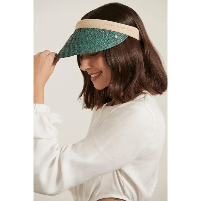 Hats Visors Helen Kaminski Bianca Palm Leafnatural Logo