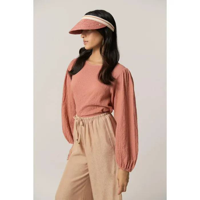 Hats Visors Helen Kaminski Bianca Pomelo Nougat Stripe
