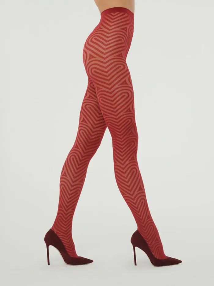 Heart Tights Soft Cherry Women Wolford Tights