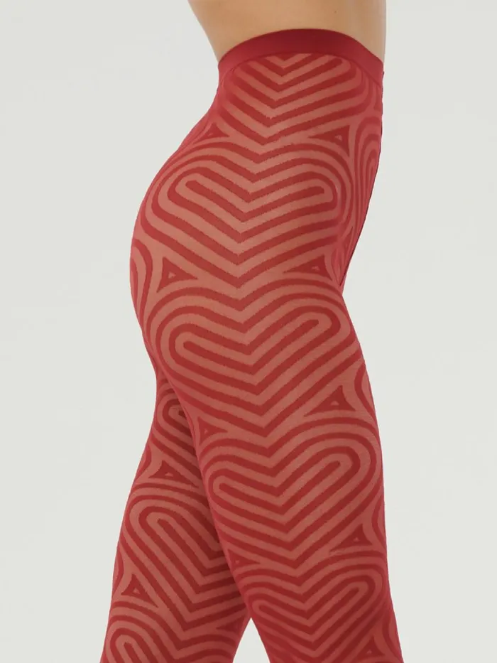 Heart Tights Soft Cherry Women Wolford Tights
