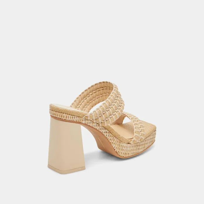 Heels Shop Dolce Vita Alfred Heels Lt Natural Raffia Lt Natural Raffia