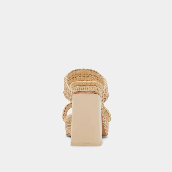 Heels Shop Dolce Vita Alfred Heels Lt Natural Raffia Lt Natural Raffia