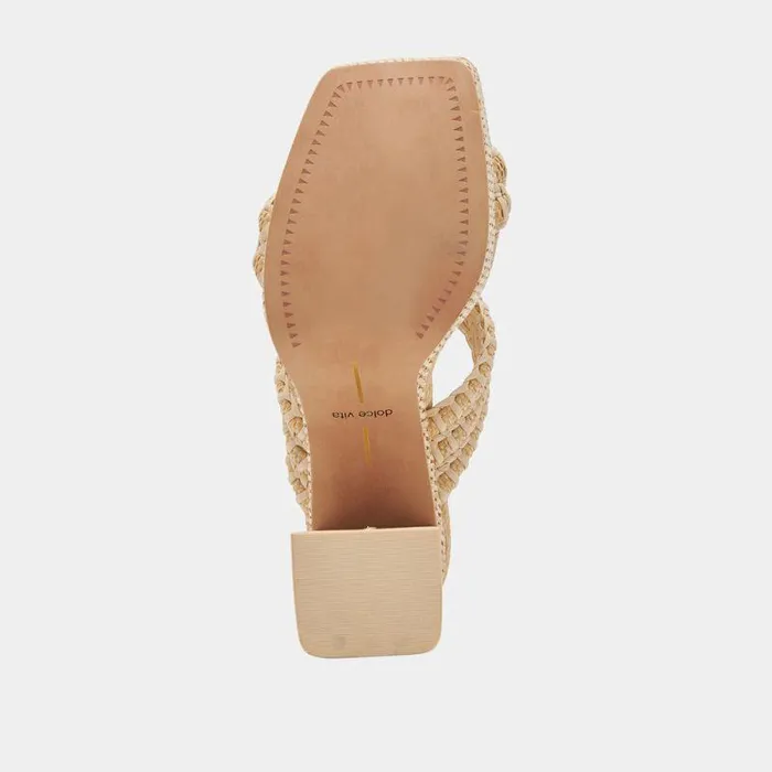 Heels Shop Dolce Vita Alfred Heels Lt Natural Raffia Lt Natural Raffia