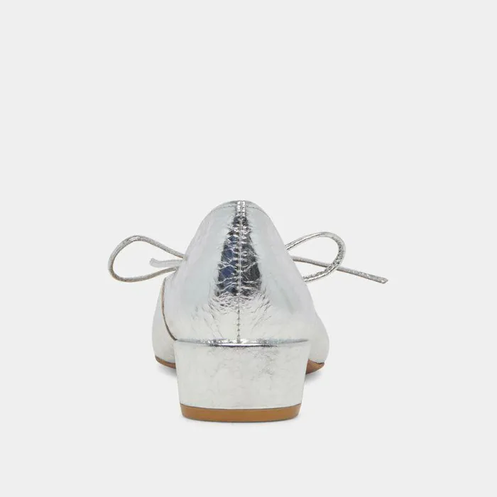 Heels Shop Dolce Vita Ardien Heels Silver Crinkle Patent Silver Crinkle Patent