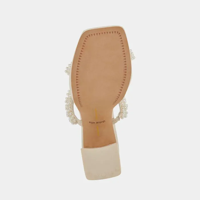 Heels Shop Dolce Vita Ariele Platform Heels Vanilla Pearls Block Heeled Sandals Vanilla Pearls