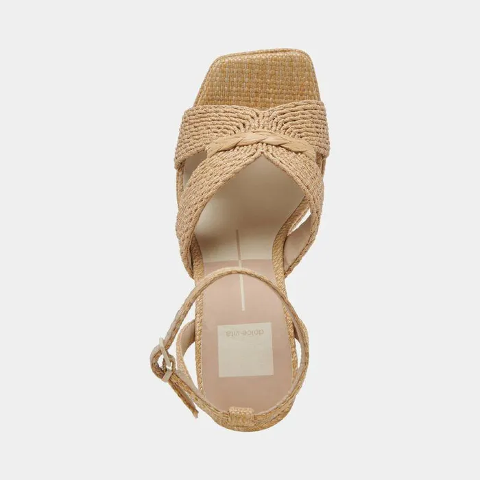Heels Shop Dolce Vita Aries Heels Lt Natural Raffia Lt Natural Raffia