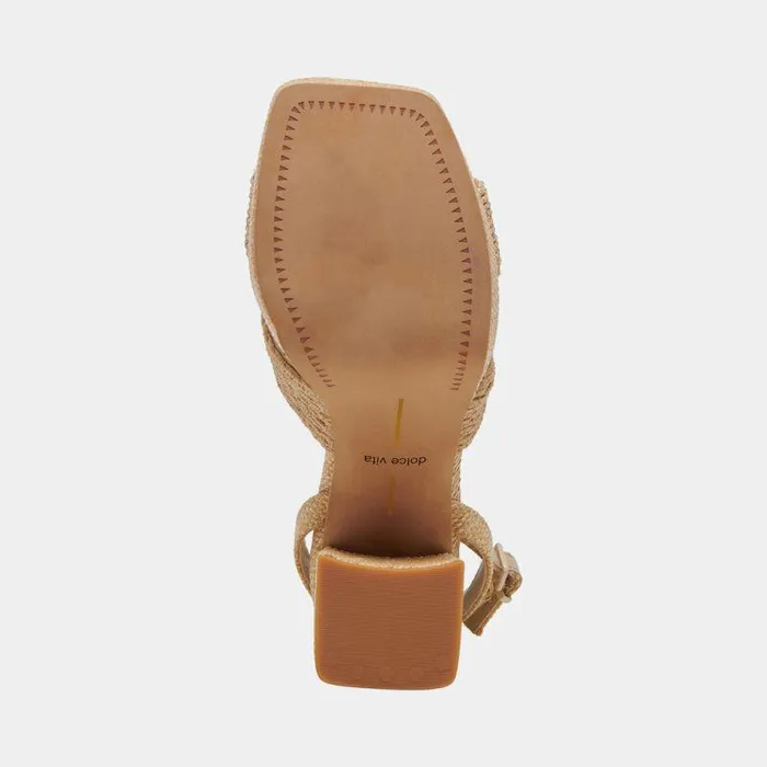 Heels Shop Dolce Vita Aries Heels Lt Natural Raffia Lt Natural Raffia